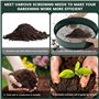OROMYO Tamis de jardin rond 4 en 1 - 30 cm - En acier inoxydable - Avec 4 tamis interchangeables et pelle de jardin - Tamis à je