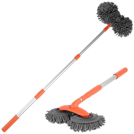 Balai de lavage de voiture avec manche long rétractable de 80 à 135 cm