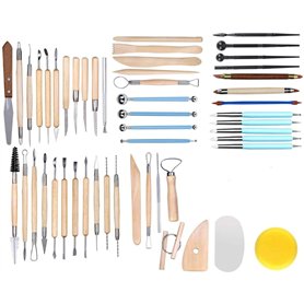 Winterworm Set de 51 Outils de Modelage pour Argile Poterie Céramique