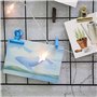 Lot de 12 pinces multicolores en métal de 38 mm, pinces à papier, argent, tableau en liège et décoration murale pour la maison e