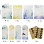 Lot de papier à lettres style chinois avec enveloppes - 32 feuilles de papier à lettre aux couleurs assorties - 16 enveloppes