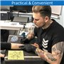 300 Pièces Encre Tatouage Cup, Tattoo Ink Encre Cup avec Des Supports De Coupes et 2 Peau Synthétique Tatouage, Petits et Moyens