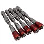 PULABO Embout de tournevis magnétique pour cloison sèche en acier chromé de qualité supérieure 1/4 'S2 PH2 L65xD9mm Embout de vi