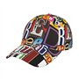 CHUNMINW Casquette de baseball tendance imprimée lettre et chiffres avec fermeture à boucle réglable pour papa