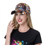 CHUNMINW Casquette de baseball tendance imprimée lettre et chiffres avec fermeture à boucle réglable pour papa, femmes, hommes, 