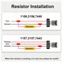 NATGIC 4pcs 50W 8 ohms Résistances de Charge LED Résistance de Charge de Phare Feux de Brouillard Décodeur LED Clignotants Résis