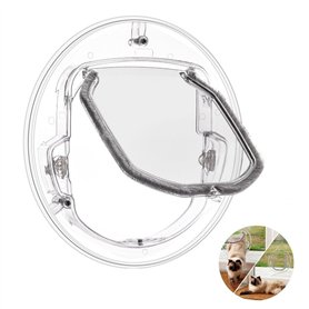 Mode pour animal domestique Chien Verrou de fenêtre/porte 4 Way Cat Puppy Doggie Porte verrouillable ronde transparente Gate pou
