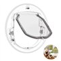 Mode pour animal domestique Chien Verrou de fenêtre/porte 4 Way Cat Puppy Doggie Porte verrouillable ronde transparente Gate pou