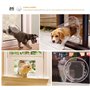 Mode pour animal domestique Chien Verrou de fenêtre/porte 4 Way Cat Puppy Doggie Porte verrouillable ronde transparente Gate pou