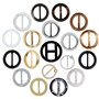 HOSTK 30pc Résine En Plastique Métal Tee Shirt Ceinture Vêtements Clip Agrafe Anneau Écharpe Boucle Ronde Fashion Party Coloré D