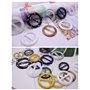HOSTK 30pc Résine En Plastique Métal Tee Shirt Ceinture Vêtements Clip Agrafe Anneau Écharpe Boucle Ronde Fashion Party Coloré D