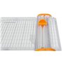 Fiskars Massicot Portable SureCut, Format Vertical A5, Format Horizontal A4, Ligne de Coupe, Blanc/Orange, 1077798