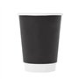 Lot de 50 gobelets en carton à double paroi recyclables sans couvercle - 350 ml - Double paroi - Finition mate et lisse