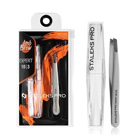 STALEKS PRO Pince à épiler à sourcils épais et larges en acier inoxydable Expert 10/3