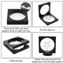 QUMENEY Lot de 6 cadres flottants 3D avec bases pour bijoux, médaillons (90 x 90 cm)