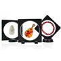 QUMENEY Lot de 6 cadres flottants 3D avec bases pour bijoux, médaillons (90 x 90 cm)