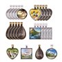24 Pack Plateaux Supports Pendentif Rond avec Cabochons en Verre 24 Pack Transparent Dome pour Fabrication de