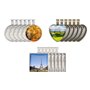 Ensemble Cabochons,24 Pack Plateaux Supports Pendentif Rond avec Cabochons en Verre 24 Pack Transparent Dome pour Fabrication de
