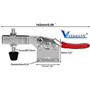 cersaty®4pcs Sauterelle De Serrage GH-201-B Serrage À Genouillère Capacité De Maintien Environ 90 Kg Antidérapant Desserrage Rap