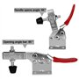 cersaty®4pcs Sauterelle De Serrage GH-201-B Serrage À Genouillère Capacité De Maintien Environ 90 Kg Antidérapant Desserrage Rap