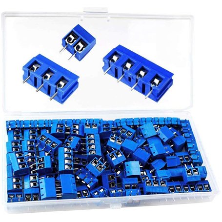 PCB Bornier 100 Pièces Bornier à Visser 5mm Bornier à Souder PCB Connecteur / Connector 2 broches/3 broches/4 broches Pour DIY C