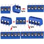 PCB Bornier 100 Pièces Bornier à Visser 5mm Bornier à Souder PCB Connecteur / Connector 2 broches/3 broches/4 broches Pour DIY C