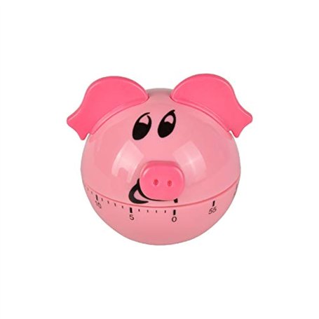 Jayron Minuterie de Cuisine Mécanique Dessin Animé Cochon Forme Mignonne Compteur Horaire Compte à Rebours Réveil