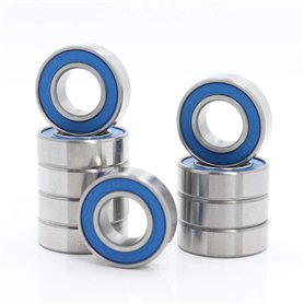 Roulement à billes 688-2RS - 8 x 16 x 5 mm - ABEC-3 - 8 x 16 x 5 mm - En caoutchouc bleu scellé (paquet de 10 pièces)