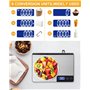 SinLaw Balance de cuisine numérique, Balance de Cuisine Electronique 15 kg avec Écran LCD Rétroéclairé, Mesure PréCise Jusqu'à 1
