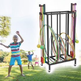 Support Cerceau Hula Hoop Support pour Corde à Sauter D'intérieur et D'extérieur