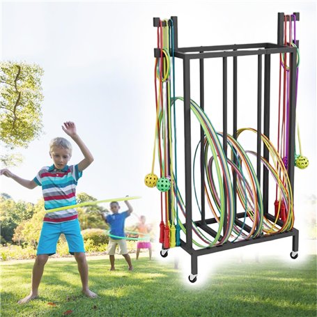 Support Cerceau Hula Hoop Support pour Corde à Sauter D'intérieur et D'extérieur