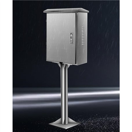 Poteau de Borne de Recharge Support Extérieur de Chargeur de Véhicule Électrique en Acier Inoxydable