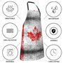 Tablier de Poche Drapeau Canada Adulte Oxford Tablier de Cuisine Cuisine Peinture Polyvalent Noir Taille Unique, Noir , Taille U