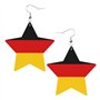 Boucles d'oreilles légères en cuir avec motif drapeau allemand pour femme