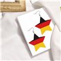 Boucles d'oreilles légères en cuir avec motif drapeau allemand pour femme, accessoire de mariage quotidien ou d'anniversaire, ta