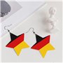 Boucles d'oreilles légères en cuir avec motif drapeau allemand pour femme, accessoire de mariage quotidien ou d'anniversaire, ta