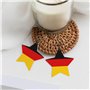 Boucles d'oreilles légères en cuir avec motif drapeau allemand pour femme, accessoire de mariage quotidien ou d'anniversaire, ta