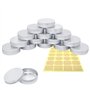 PUDSIRN Bocaux en Aluminium de 16 pièces avec couvercles à vis