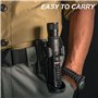 Lampe Torche Led Ultra Puissante Rechargeable USB, Lampe De Poche avec Diffuseur & Clip, Étanche & Zoom, Powerful Lampe Torche P