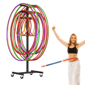 Support Cerceau Hula Hoop Support de Rangement Mobile pour Cerceau Hula Hoop / Cerceau de Fitness / Corde à Sauter