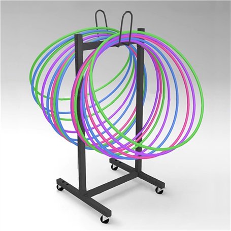 ZIMGOD Support Cerceau Hula Hoop Support de Hula Hoop sur Pied avec Roue