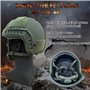 KLYso Casque Balistique Tactique Coupe Haute ACH, Casque Balistique NIJ IIIA, Coussinet De Suspension Rapide, Casque Pare-balles