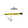 Bergeon Stylo de retouche en titane brossé, acier et or pour montres avec 3 embouts de recharge