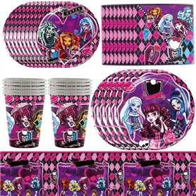 SYTTNUM 51 pcs Monster Thème Party Vaisselle