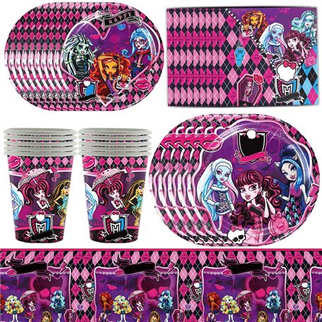 SYTTNUM 51 pcs Monster Thème Party Vaisselle
