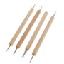 Lot de 4 stylos à double tête spirale pour indentation d'argile souple Outil de modelage