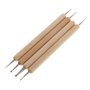 Lot de 4 stylos à double tête spirale pour indentation d'argile souple Outil de modelage