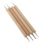 Lot de 4 stylos à double tête spirale pour indentation d'argile souple Outil de modelage