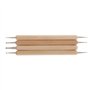 Lot de 4 stylos à double tête spirale pour indentation d'argile souple Outil de modelage