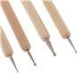 Lot de 4 stylos à double tête spirale pour indentation d'argile souple Outil de modelage